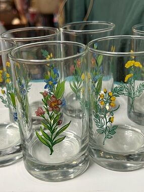 Set of Six MCM 4 inch Juice Glasses by Crisa